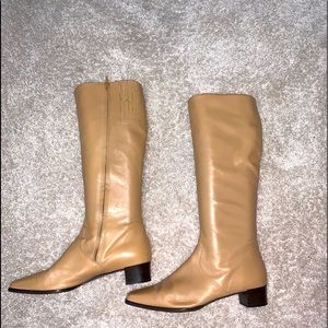 Amalfi Camel Tan Leather Knee-high Boots size 12B